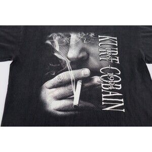 Vintage Kurt Cobain Memorial Single StitchT shirt Tee Smoking 1967-1994